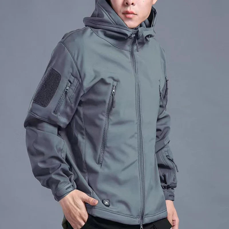 Veste Randonnée Homme Hiver Softshell & Polaire Intégrée - ThermaRidge