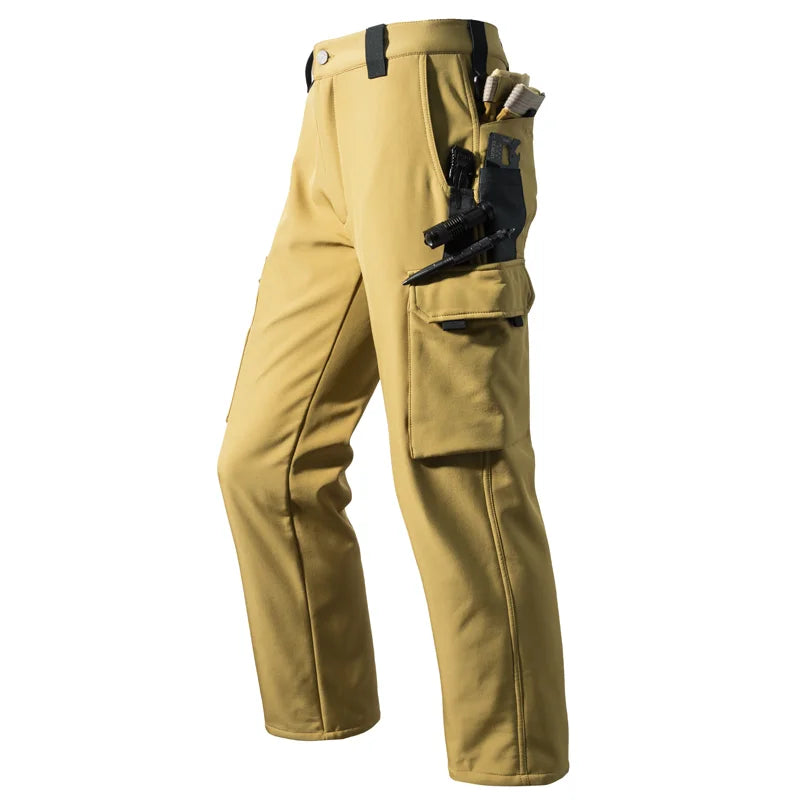Pantalon Randonnée Homme Softshell – Doublure Polaire & Poches Cargo - Mazrout