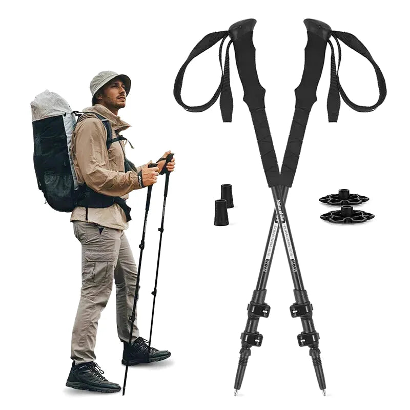 Bâton De Randonnée Télescopiques (56–135 cm) Quick Lock - Aluminium 7075 - Naturehike 135