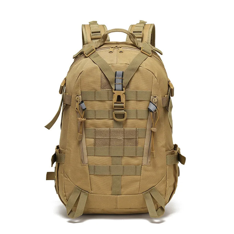 Sac de Randonnée 40L Déperlant - avec Attaches MOLLE & Bande Réfléchissante - TrailGuard 40