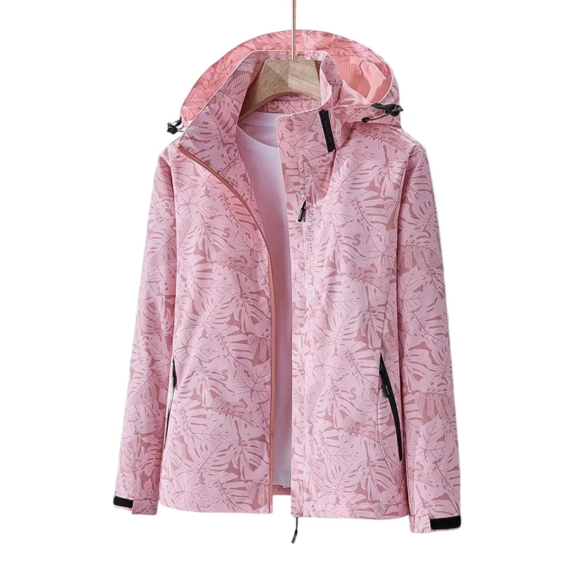 Veste Randonnée Femme Déperlante à Capuche Amovible - EverLeaf
