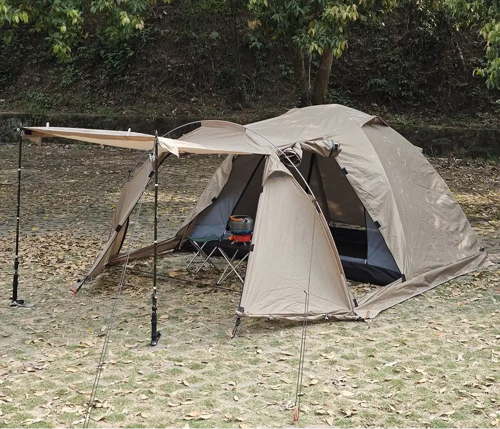 Tente Randonnée Dôme Hiver Compatible avec Mini Cheminée, Étanche - CAMPFLEX