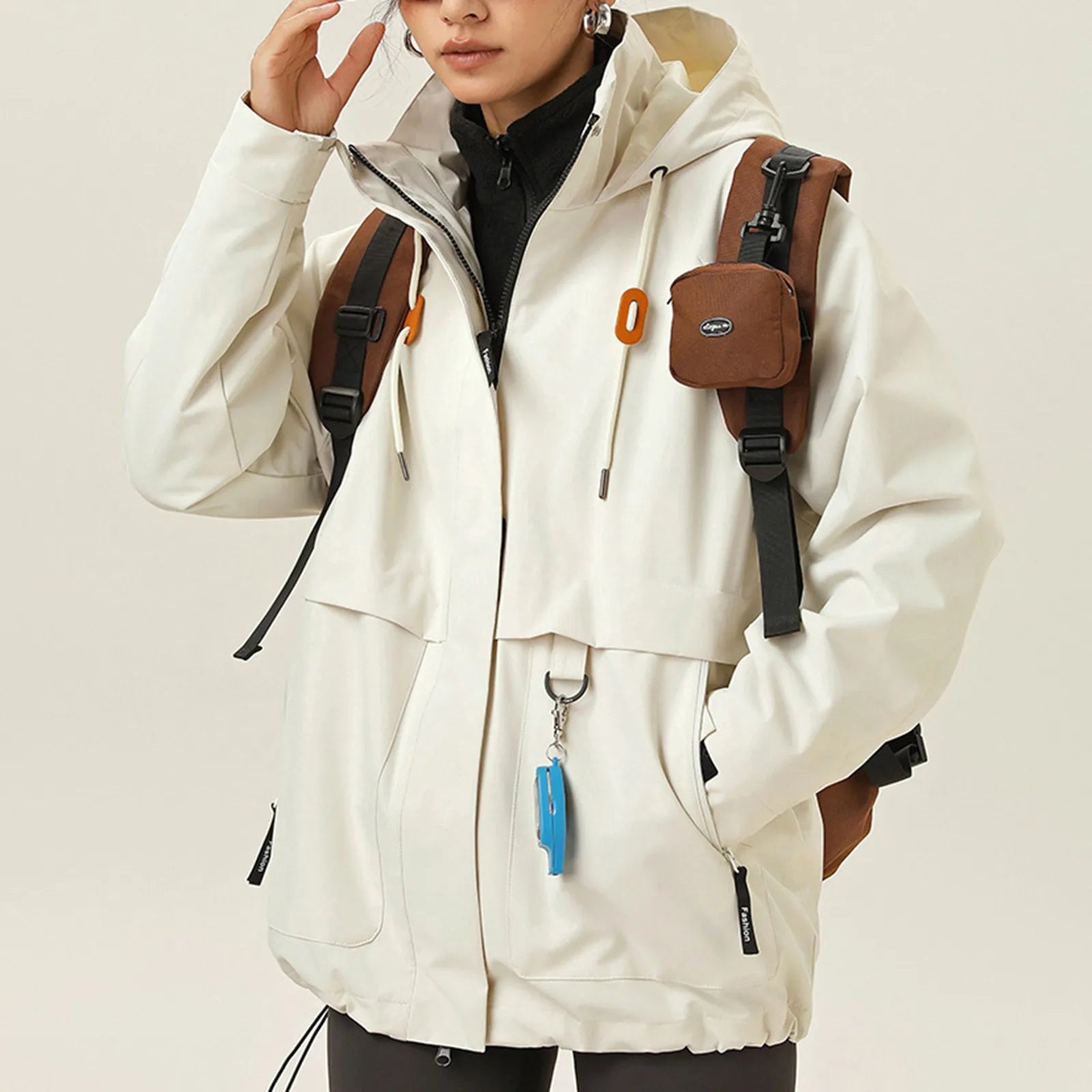 Veste Randonnée Femme Déperlante & Coupe-Vent (Style Casual Outdoor) - BreezeShell
