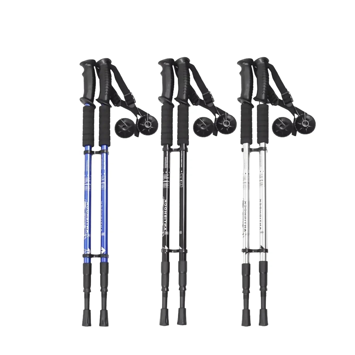 Bâton de Randonnée avec Amortisseur Dynamique Léger (65–135 cm) - Aluminium 6061 - TrekPulse