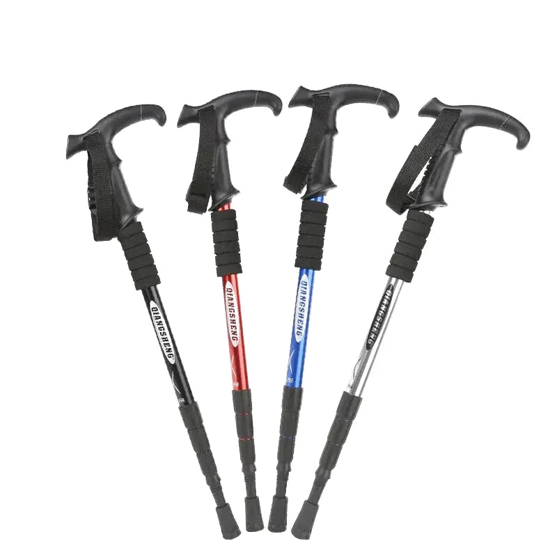 Bâton de Randonnée Pliable – Aluminium Léger, Réglable 53–110 cm, Embout Tungstène - TrekMaster 110